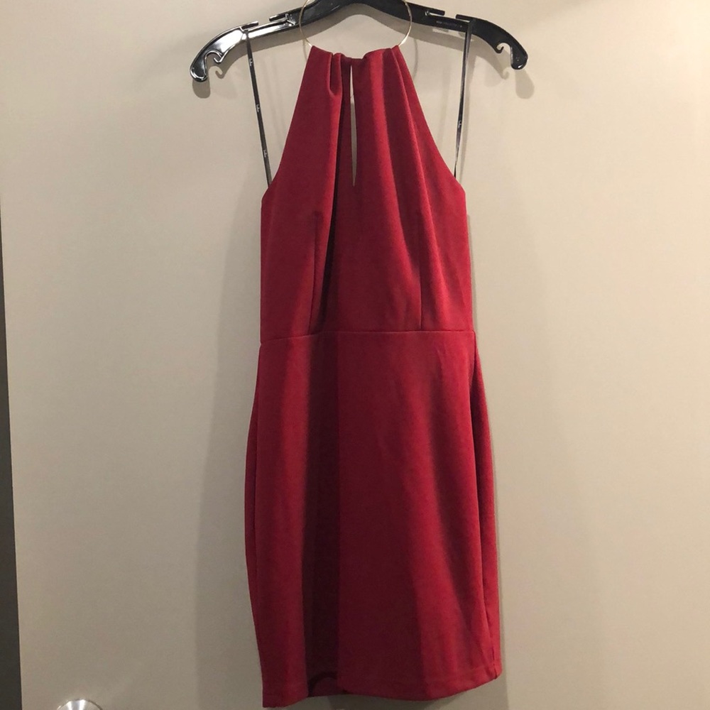 Maroon mini dress